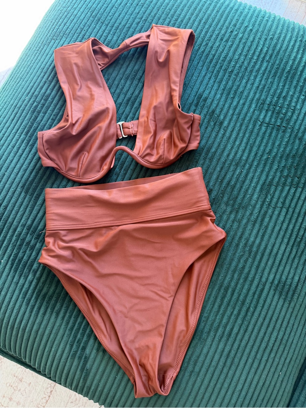 Andrea Iyamah Kuwa Bikini Set- Brown Size XS